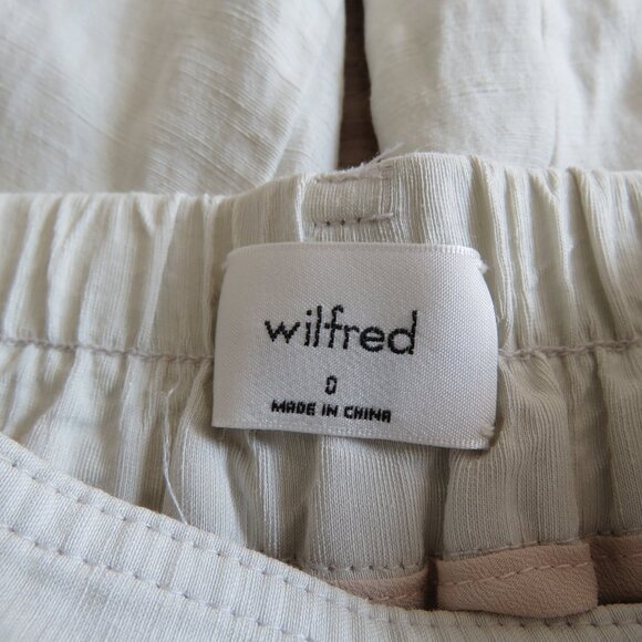 ARITZIA WILFRED Kafka Linen Blend Cropped Cargo Pants in Cream Neutral Size US 0 - Picture 13 of 15